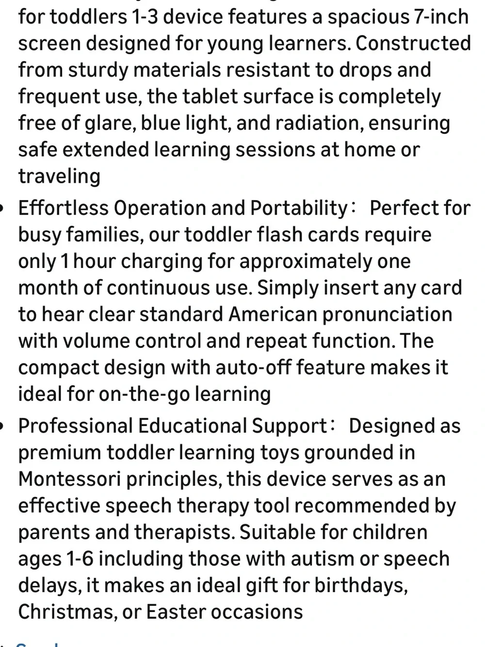 LCD Writing Tablet with Sight Words, Montessori Language Learning